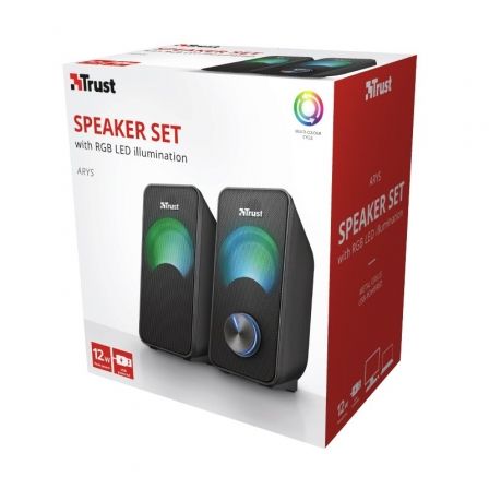 Trust ARYS 23120 Altavoces Estéreo 2.0 USB 12W Potencia Negro para PC